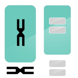 Folie skin, SILKASE, pentru cheie auto Dacia Duster, culoare Turcoaz Folie skin, SILKASE, pentru cheie auto Dacia Duster, culoare Turcoaz