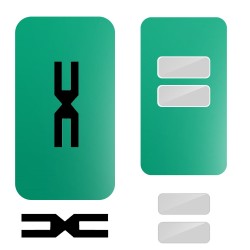 Folie skin, SILKASE, pentru cheie auto Dacia Logan 3, culoare Turcoaz Mat Folie skin, SILKASE, pentru cheie auto Dacia Logan 3, culoare Turcoaz Mat