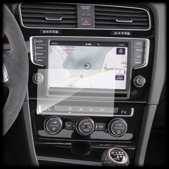 Folie SILKASE pentru Navigatie Mib2 VW Golf 7, protectie din silicon regenerabil (Golf 7, V0151) by www.silkase.ro