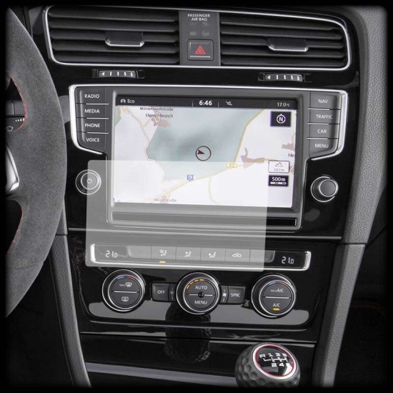 Folie mata SILKASE pentru Navigatie Mib2 VW Golf 7, protectie din silicon (Golf 7, V0152) by www.silkase.ro