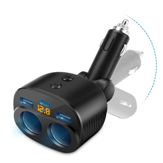 Incarcator auto QC Silkase, 2 x porturi USB smart, 1 x Type C, 2 x extensie socket auto, negru (SILKASE, Incarcatoare Auto) by www.silkase.ro Incarcator auto QC Silkase, 2 x porturi USB smart, 1 x Type C, 2 x extensie socket auto, negru (Incarcatoare Auto, L0029) by www.silkase.ro
