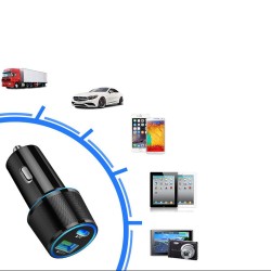 Incarcator dual auto QC Silkase, 1 x USB-A , 1 x PD, negru