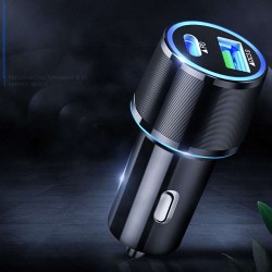 Incarcator dual auto QC Silkase, 1 x USB-A , 1 x PD, negru