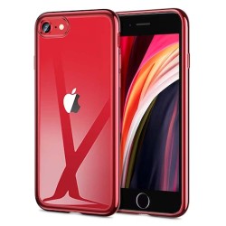 Husa UltraSlim ESR Essential Crown pentru iPhone SE 2 (2020), Silicon, Rosu