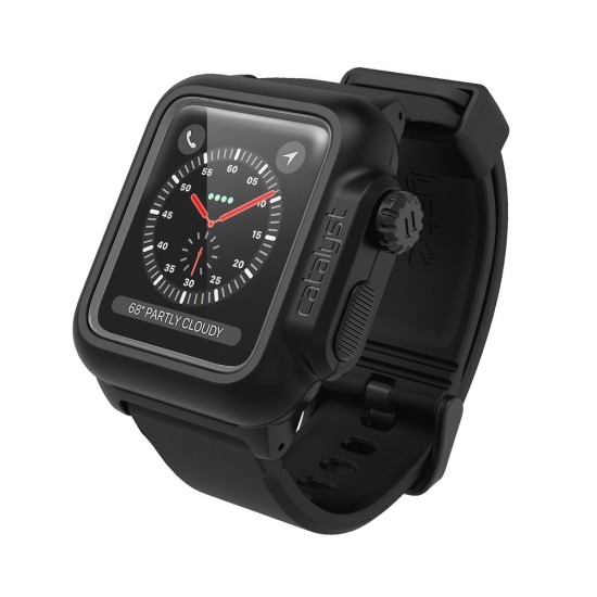 Husa Catalyst Waterproof Apple Watch 3/2 42mm, negru (Catalyst, Ingredi) by www.silkase.ro CATALYST Husă Waterproof Apple Watch 42/41/40/38mm (Seria 3/2), Negru (Ingredi, CAT42WAT3BLK) by www.silkase.ro