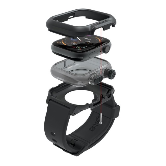 Husa Catalyst Waterproof Apple Watch 6/SE/5/4 44mm, negru (Catalyst, Ingredi) by www.silkase.ro CATALYST Husă Waterproof Apple Watch 49/46/45/44mm (Ultra 3-1/Seria 11/SE), Negru (Ingredi, CAT44WAT4BLK) by www.silkase.ro