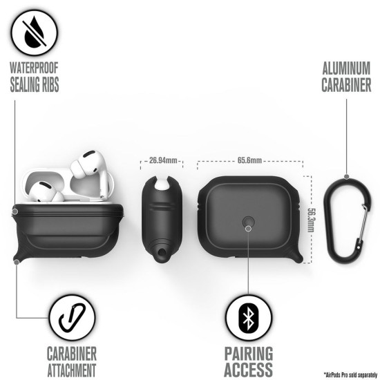 Husa Catalyst Waterproof AirPods Pro, negru (Catalyst, Pro) by www.silkase.ro Husa Catalyst Waterproof AirPods Pro, negru (Pro, CATAPDPROBLK) by www.silkase.ro