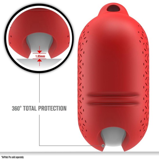 Husa Catalyst Waterproof Premium AirPods Pro, rosu (Catalyst, Pro) by www.silkase.ro Husa Catalyst Waterproof Premium AirPods Pro, rosu (Pro, CATAPDPROTEXRED) by www.silkase.ro