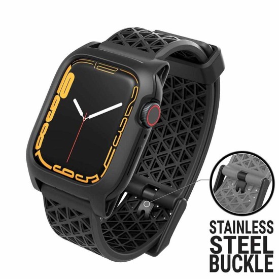 Husa Catalyst Active Defense Apple Watch 7 41mm, negru (Catalyst, Ingredi) by www.silkase.ro CATALYST Husă Active Defense Apple Watch 42/41/40/38mm (Seria 11/SE), Negru (Ingredi, CAT41DROP7BLK) by www.silkase.ro