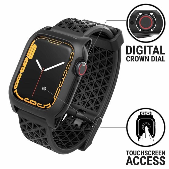 Husa Catalyst Active Defense Apple Watch 7 41mm, negru (Catalyst, Ingredi) by www.silkase.ro CATALYST Husă Active Defense Apple Watch 42/41/40/38mm (Seria 11/SE), Negru (Ingredi, CAT41DROP7BLK) by www.silkase.ro