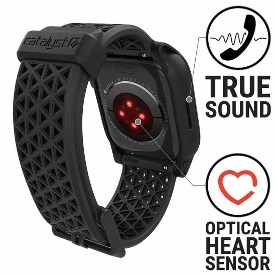 Husa Catalyst Active Defense Apple Watch 7 41mm, negru (Catalyst, Ingredi) by www.silkase.ro CATALYST Husă Active Defense Apple Watch 42/41/40/38mm (Seria 11/SE), Negru (Ingredi, CAT41DROP7BLK) by www.silkase.ro