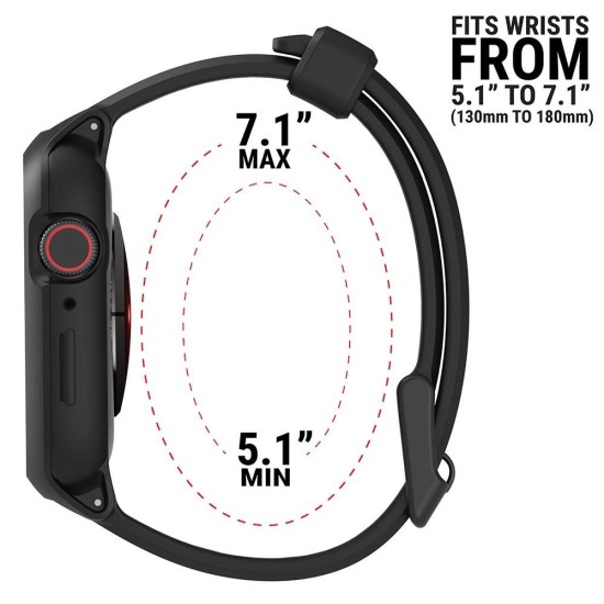 CATALYST Husă Active Defense Apple Watch 49/46/45/44mm (Ultra 3-1/Seria 11/SE), Negru (Ingredi, CAT45DROP7BLK) by www.silkase.ro