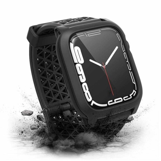 CATALYST Husă Active Defense Apple Watch 49/46/45/44mm (Ultra 3-1/Seria 11/SE), Negru (Ingredi, CAT45DROP7BLK) by www.silkase.ro