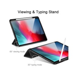 Husa de Protectie ESR Rebound Pencil pentru Apple iPad 11" 2018/2020, Apple Pencil Holder, Negru