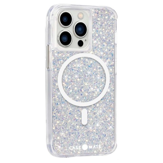 Husa Case Mate MagSafe Twinkle stardust Apple iPhone 13 Pro, transparent/spatial (Case Mate, iPhone 13 Pro) by www.silkase.ro Husa Case Mate MagSafe Twinkle stardust Apple iPhone 13 Pro, transparent/spatial (iPhone 13 Pro, CM046680) by www.silkase.ro