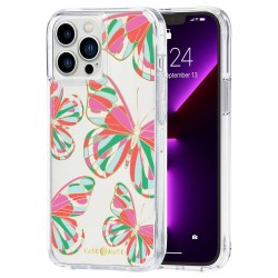 Husa Case Mate Tough Print butterflies Apple iPhone 13 Pro Max, transparent Husa Case Mate Tough Print butterflies Apple iPhone 13 Pro Max, transparent