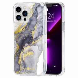Husa Case Mate Tough Print navy marble Apple iPhone 13 Pro Max, transparent Husa Case Mate Tough Print navy marble Apple iPhone 13 Pro Max, transparent