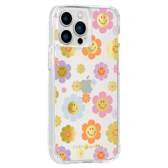 Husa Case Mate Tough Print retro flowers Apple iPhone 13 Pro Max, transparent (Case Mate, iPhone 13 Pro Max) by www.silkase.ro Husa Case Mate Tough Print retro flowers Apple iPhone 13 Pro Max, transparent (iPhone 13 Pro Max, CM047454) by www.silkase.ro