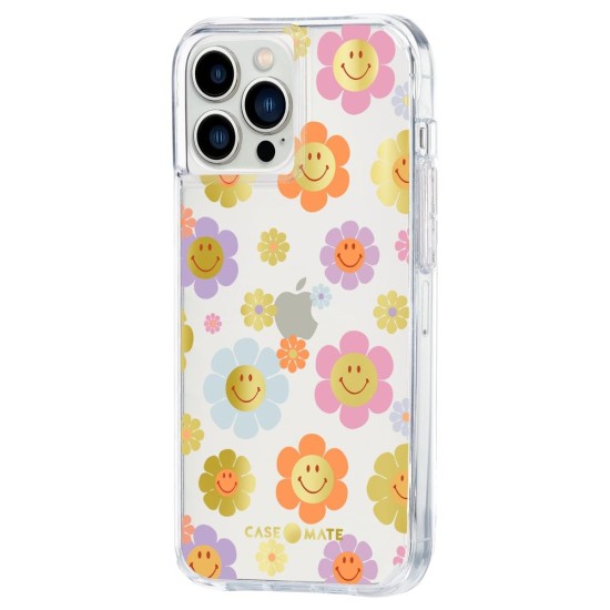 Husa Case Mate Tough Print retro flowers Apple iPhone 13 Pro Max, transparent (Case Mate, iPhone 13 Pro Max) by www.silkase.ro Husa Case Mate Tough Print retro flowers Apple iPhone 13 Pro Max, transparent (iPhone 13 Pro Max, CM047454) by www.silkase.ro
