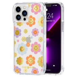 Husa Case Mate Tough Print retro flowers Apple iPhone 13 Pro Max, transparent Husa Case Mate Tough Print retro flowers Apple iPhone 13 Pro Max, transparent
