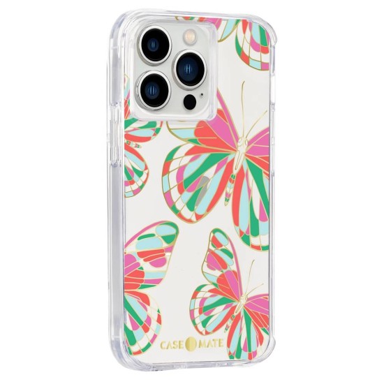 Husa Case Mate Tough Print butterflies Apple iPhone 13 Pro, transparent (Case Mate, iPhone 13 Pro) by www.silkase.ro Husa Case Mate Tough Print butterflies Apple iPhone 13 Pro, transparent (iPhone 13 Pro, CM047474) by www.silkase.ro