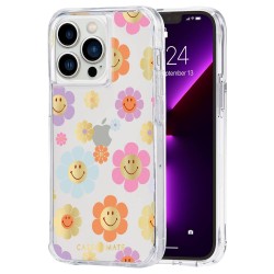 Husa Case Mate Tough Print retro flowers Apple iPhone 13 Pro, transparent Husa Case Mate Tough Print retro flowers Apple iPhone 13 Pro, transparent