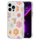Husa Case Mate Tough Print retro flowers Apple iPhone 13 Pro, transparent (Case Mate, iPhone 13 Pro) by www.silkase.ro Husa Case Mate Tough Print retro flowers Apple iPhone 13 Pro, transparent (iPhone 13 Pro, CM047480) by www.silkase.ro