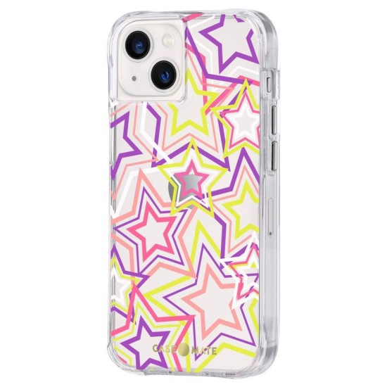 Husa Case Mate Tough Print neon stars Apple iPhone 13, transparent (iPhone 13, CM047508) by www.silkase.ro