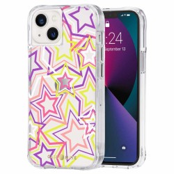 Husa Case Mate Tough Print neon stars Apple iPhone 13, transparent Husa Case Mate Tough Print neon stars Apple iPhone 13, transparent