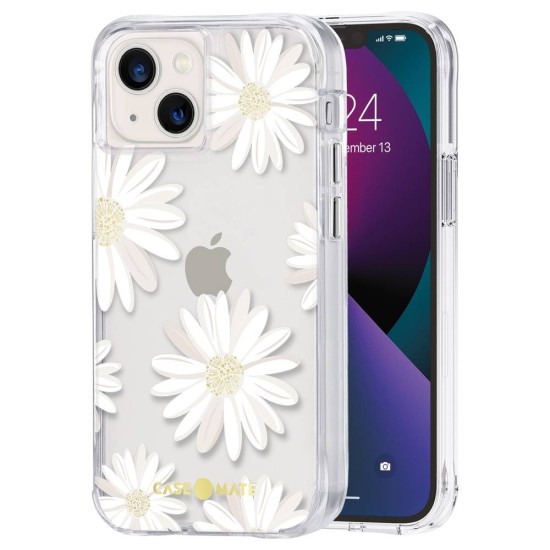 Husa Case Mate Tough Print glitter daisies Apple iPhone 13 Mini, transparent (Case Mate, iPhone 13 Mini) by www.silkase.ro Husa Case Mate Tough Print glitter daisies Apple iPhone 13 Mini, transparent (iPhone 13 Mini, CM047522) by www.silkase.ro