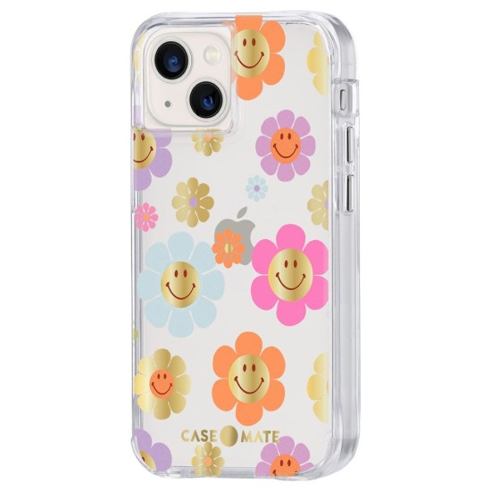 Husa Case Mate Tough Print retro flowers Apple iPhone 13 Mini, transparent (Case Mate, iPhone 13 Mini) by www.silkase.ro Husa Case Mate Tough Print retro flowers Apple iPhone 13 Mini, transparent (iPhone 13 Mini, CM047532) by www.silkase.ro