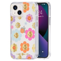 Husa Case Mate Tough Print retro flowers Apple iPhone 13 Mini, transparent Husa Case Mate Tough Print retro flowers Apple iPhone 13 Mini, transparent