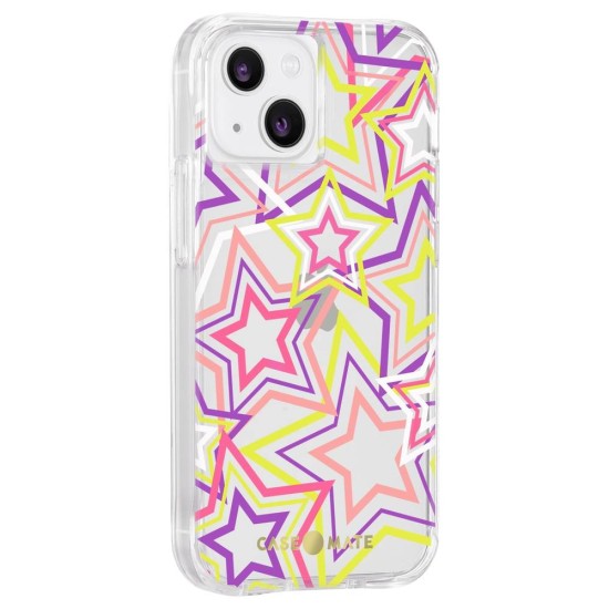 Husa Case Mate Tough Print neon stars Apple iPhone 13 Mini, transparent (iPhone 13 Mini, CM047534) by www.silkase.ro