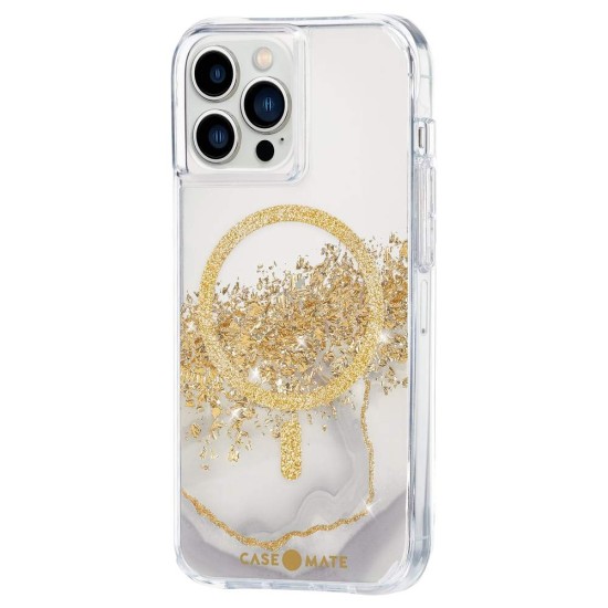 Husa Case Mate MagSafe Karat Marble Apple iPhone 13 Pro Max, transparent/auriu (Case Mate, iPhone 13 Pro Max) by www.silkase.ro Husa Case Mate MagSafe Karat Marble Apple iPhone 13 Pro Max, transparent/auriu (iPhone 13 Pro Max, CM047764) by www.silkase.ro