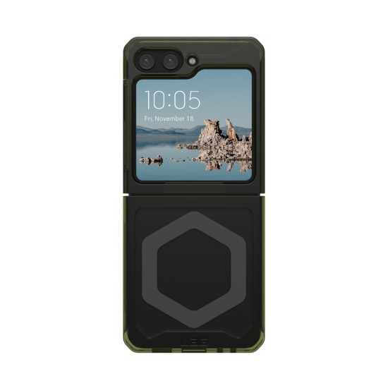 Husa UAG Plyo Pro pentru Samsung Galaxy Z Flip5, olive/space grey (UAG, Telefoane Samsung) by www.silkase.ro Husa UAG Plyo Pro pentru Samsung Galaxy Z Flip5, olive/space grey (Telefoane Samsung, 21421411723A) by www.silkase.ro