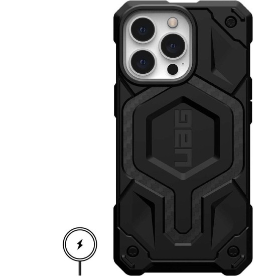 Husa UAG Monarch Pro MagSafe pentru Apple iPhone 15 Pro Max, kevlar, negru (iPhone 15 Pro Max, 114222114242) by www.silkase.ro