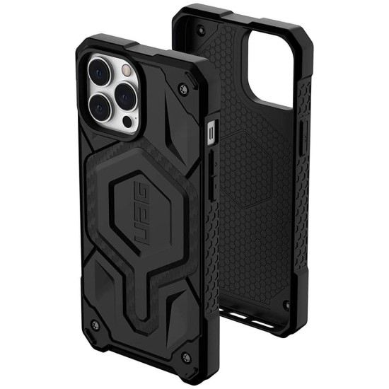Husa UAG Monarch Pro MagSafe pentru Apple iPhone 15 Pro Max, kevlar, negru (iPhone 15 Pro Max, 114222114242) by www.silkase.ro