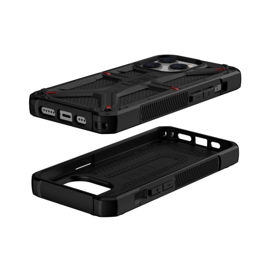 Husa UAG Monarch MagSafe pentru Apple iPhone 15 Pro, kevlar, negru (iPhone 15 Pro, 114278113940) by www.silkase.ro
