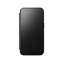 Carcasa Flip Nomad Modern pentru Apple Iphone 15 Pro, piele neagra