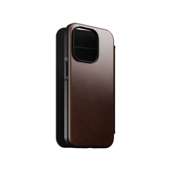 Carcasa Flip Nomad Modern pentru Apple Iphone 15 Pro, piele maro (Nomad, iPhone 15 Pro) by www.silkase.ro Carcasa Flip Nomad Modern pentru Apple Iphone 15 Pro, piele maro (iPhone 15 Pro, NM01628385) by www.silkase.ro