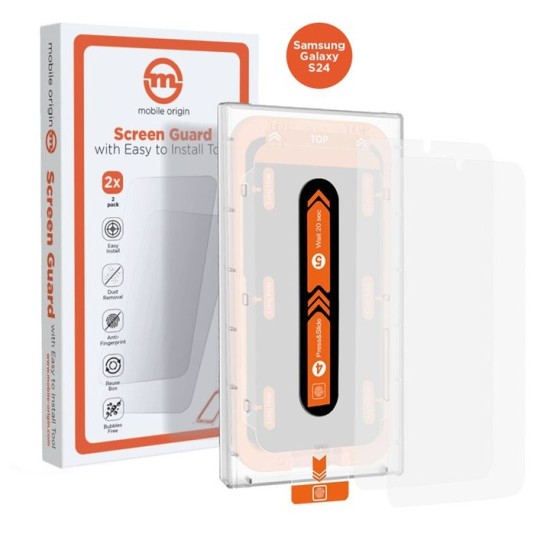 Set 2 Sticle pentru Samsung S24, Mobile Origin, suport aplicare, Full Display (Mobile Origin, S24) by www.silkase.ro Set 2 Sticle pentru Samsung S24, Mobile Origin, suport aplicare, Full Display (S24, SGA-GS24) by www.silkase.ro