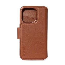 Carcasa portofel detasabil Decoded pentru Apple Iphone 15 Pro, piele maro