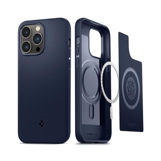 Carcasa Spigen Mag Armor MagSafe pentru Apple Iphone 15 Pro Max, albastru navy (iPhone 15 Pro Max, ACS06598) by www.silkase.ro