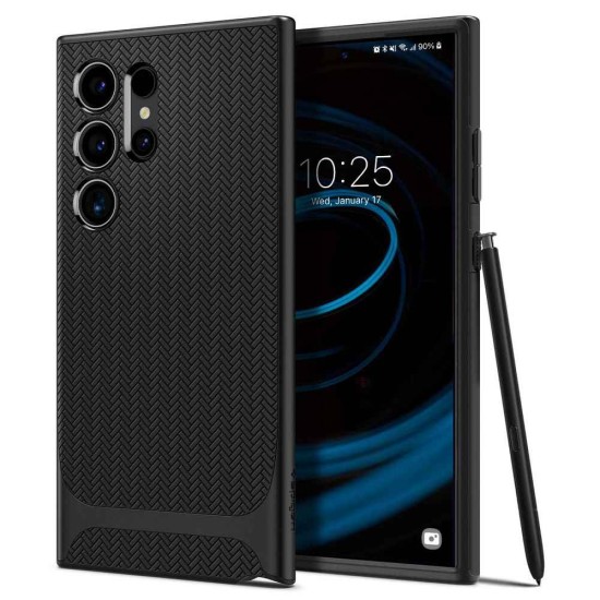 Husa Spigen Neo Hybrid pentru Samsung Galaxy S24 Ultra, culoare negru (Telefoane Samsung, ACS07304) by www.silkase.ro