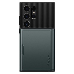 Husa Spigen Slim Armor CS pentru Samsung Galaxy S24 Ultra, culoare verde abyss