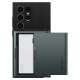 Husa Spigen Slim Armor CS pentru Samsung Galaxy S24 Ultra, culoare verde abyss (Telefoane Samsung, ACS07307) by www.silkase.ro