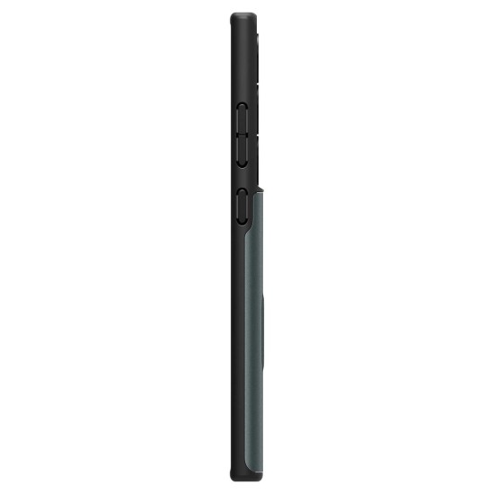 Husa Spigen Slim Armor CS pentru Samsung Galaxy S24 Ultra, culoare verde abyss (Telefoane Samsung, ACS07307) by www.silkase.ro