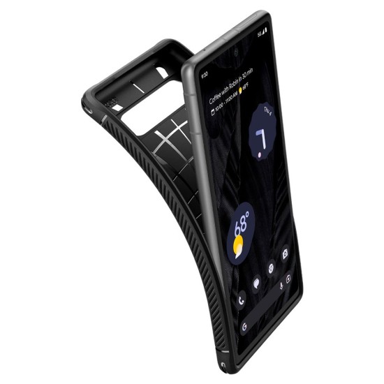Husa Spigen Rugged Armor pentru Google Pixel 7a, culoare negru (Pixel 7a, ACS05816) by www.silkase.ro
