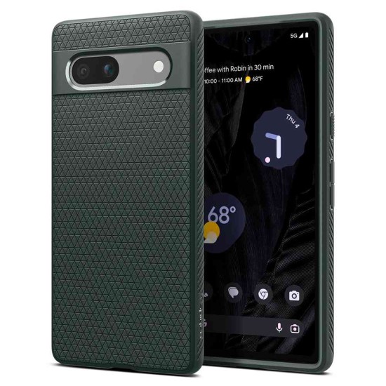 Husa Spigen Liquid Air pentru Google Pixel 7a, culoare verde abiss (Pixel 7a, ACS06094) by www.silkase.ro