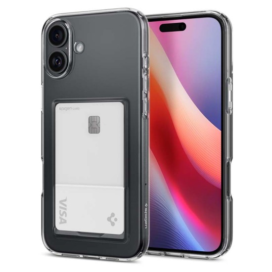 Husa Spigen Crystal Slot pentru Apple iPhone 16, transparenta (iPhone 16, ACS08213) by www.silkase.ro